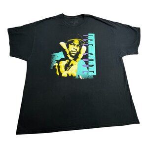 Vintage Ice Cube T-Shirt Men 3XL Black Hip Hop Rap Graphic Short Sleeve Cotton